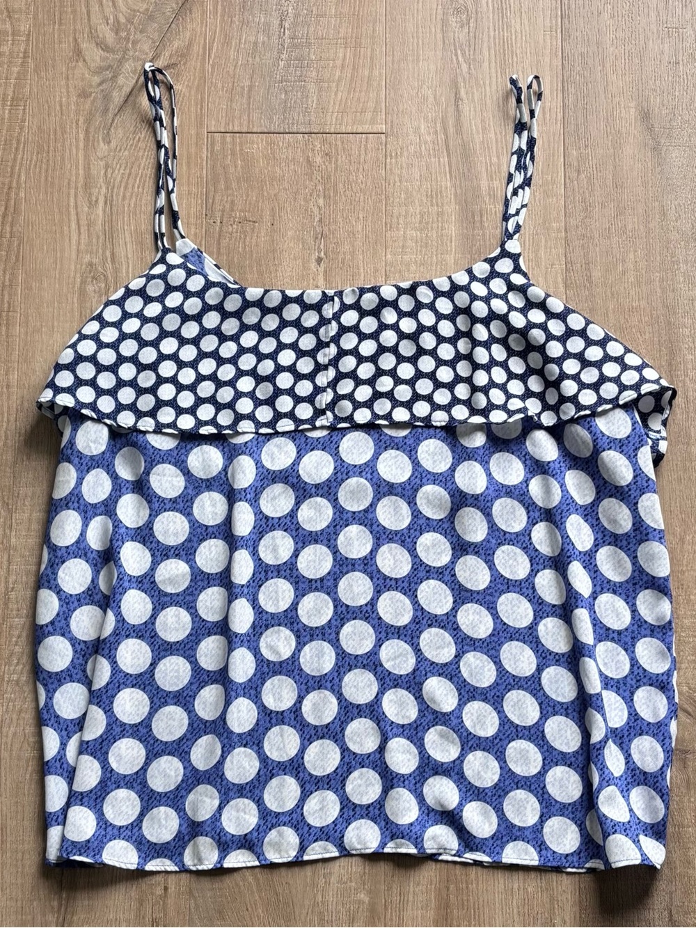 Reitmans Blue and White Polka Dot Camisole